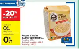 Carrefour Market CARREFOUR ORIGINAL Flocons d'avoine offre