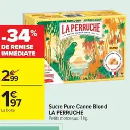 Carrefour Market LA PERRUCHE Sucre Pure Canne Blond offre