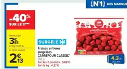 Carrefour Market CARREFOUR CLASSIC Fraises entières surgelées offre