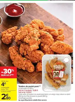 Carrefour Market Tenders de poulet pané offre