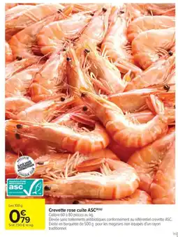 Carrefour Market Crevette rose cuite ASC offre