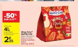 Carrefour Market MAÎTRE COQ Wings Party offre