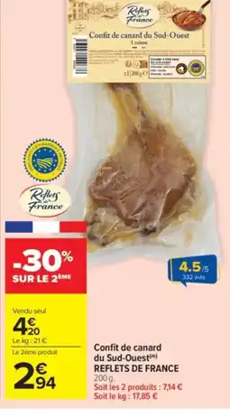 Carrefour Market REFLETS DE FRANCE Confit de canard du Sud-Ouest offre