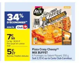 Carrefour Market MIX BUFFET Pizza Crazy Cheesy offre