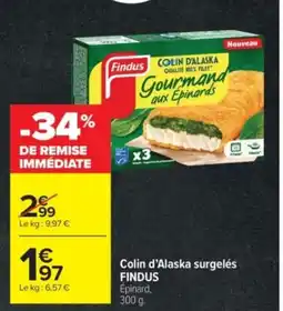 Carrefour Market FINDUS Colin d'Alaska surgelés offre