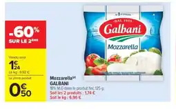 Carrefour Market GALBANI Mozzarella offre