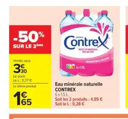 Carrefour Market CONTREX Eau minérale naturelle offre
