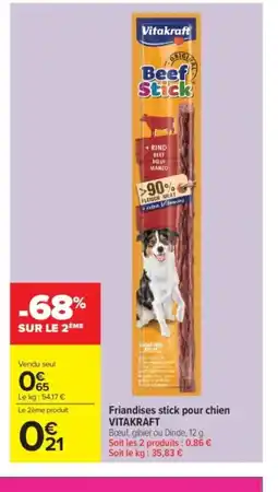 Carrefour Market VITAKRAFT Friandises stick pour chien offre
