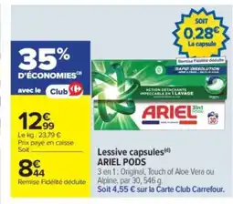 Carrefour Market ARIEL PODS Lessive capsules offre