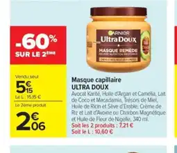 Carrefour Market ULTRA DOUX Masque capillaire offre