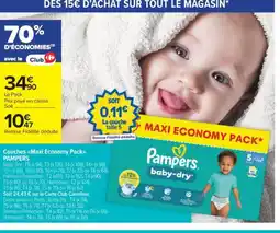 Carrefour Market PAMPERS Couches Maxi Economy Pack offre
