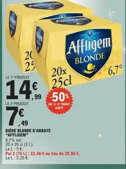 E.Leclerc AFFLIGEM Bière blonde d'abbaye offre