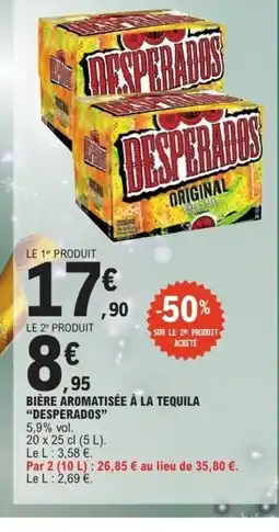 E.Leclerc DESPERADOS Bière aromatisée à la tequila offre