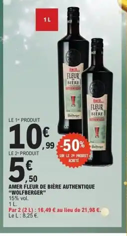 E.Leclerc WOLFBERGER Amer fleur de bière authentique offre