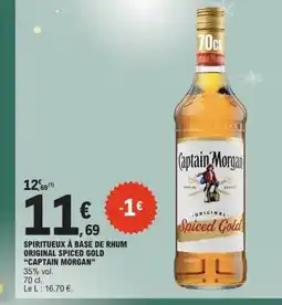 E.Leclerc CAPTAIN MORGAN Spiritueux à base de rhum original spiced gold offre