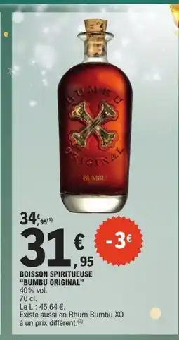 E.Leclerc BUMBU ORIGINAL Boisson spiritueuse offre