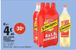 E.Leclerc SCHWEPPES Soda saveur agrumes offre