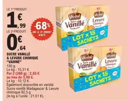 E.Leclerc VAHINÉ Sucre vanillé & levure chimique offre