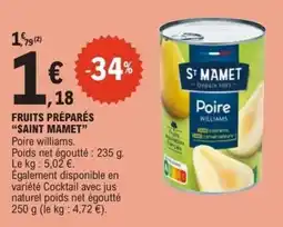 E.Leclerc SAINT MAMET Fruits préparés offre