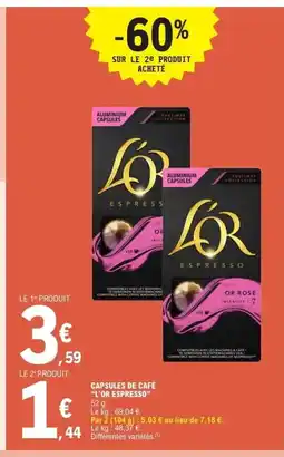 E.Leclerc L'OR ESPRESSO Capsules de café offre