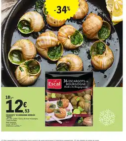 E.Leclerc ESCAL Escargots de bourgogne surgelés offre