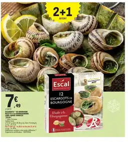 E.Leclerc ESCAL Escargots de bourgogne recette à la bourguignonne label rouge surgelés offre