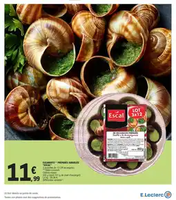 E.Leclerc ESCAL Escargots préparés surgelés offre