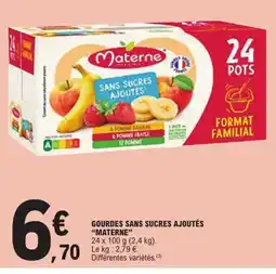 E.Leclerc MATERNE Gourdes sans sucres ajoutés offre