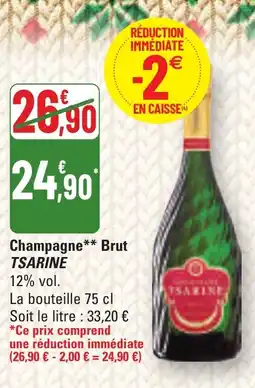 G20 TSARINE Champagne Brut offre
