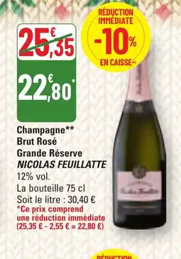 G20 NICOLAS FEUILLATTE Champagne b Grande Réserve offre