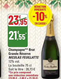 G20 NICOLAS FEUILLATTE Champagne Brut Grande Réserve offre