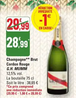 G20 G.H. MUMM Champagne Brut Cordon Rouge offre