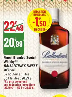 G20 BALLANTINE'S FINEST Finest Blended Scotch Whisky offre