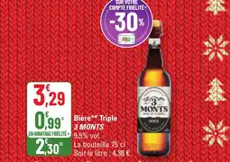 G20 3 MONTS Bière Triple offre