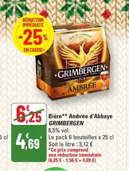 G20 GRIMBERGEN Bière d'Abbaye Rouge Intense offre