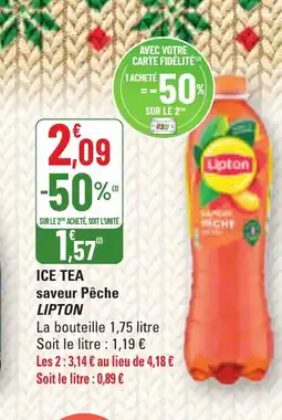 G20 LIPTON Ice tea saveur Pêche offre