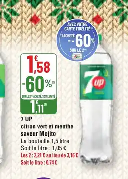 G20 7 UP citron vert et menthe saveur Mojito offre
