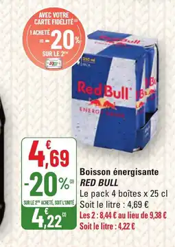 G20 RED BULL Boisson énergisante offre