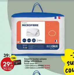 Maxi Bazar Bleu calin couette toutes saisons offre