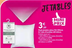 Maxi Bazar Stof pack jetable alèse 90×190cm & 1 taie d’oreiller 60×60cm offre