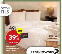 Maxi Bazar Parure inuit coton lavé tufté offre