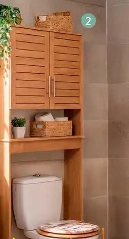 Maxi Bazar Meuble dessus de wc 2 portes & 1 étagère offre