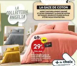 Maxi Bazar Parure angelia gaze de coton 57 fils offre