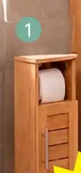 Maxi Bazar Meuble réserve & dérouleur papier wc 1 porte offre