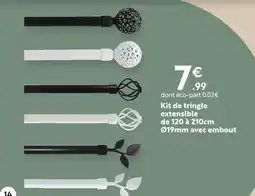 Maxi Bazar Kit de tringle extensible offre