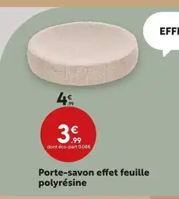 Maxi Bazar Porte-savon effet feuille polyrésine offre