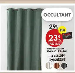 Maxi Bazar Rideau occultant olympe offre