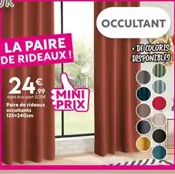 Maxi Bazar Paire de rideaux occultants offre
