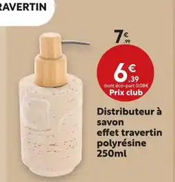 Maxi Bazar Distributeur à savon effet travertin polyrésine offre