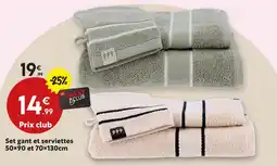 Maxi Bazar Set gant et serviettes offre